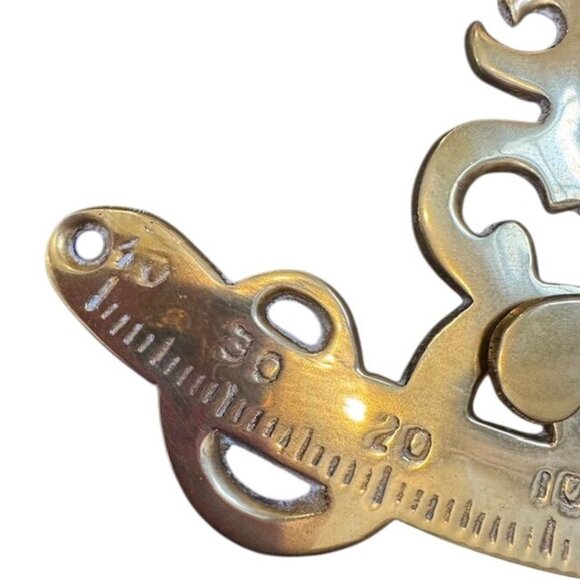 Antique Brass Sundial Compass Ornate Design - Picture 8 of 9